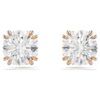 Stilla Stud Earrings Round Cut, White, Rose Gold-Tone Plated Stilla Stud Earrings Round Cut, White, Rose Gold-Tone Plated