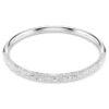 Sublima Bangle Snow Pavé, White, Rhodium Plated