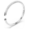 Sublima Bangle Snow Pavé, White, Rhodium Plated