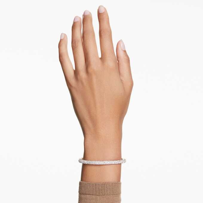 Sublima Bangle Snow Pavé, White, Rose Gold-Tone Plated Sublima Bangle Snow Pavé, White, Rose Gold-Tone Plated