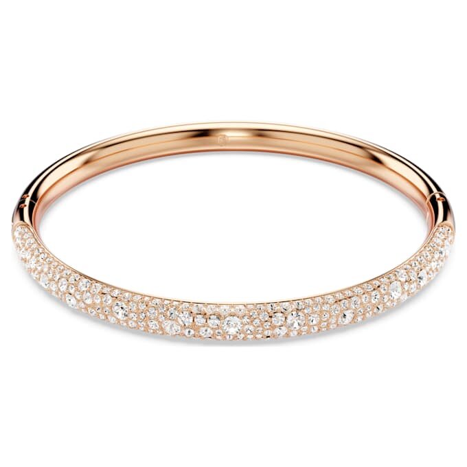 Sublima Bangle Snow Pavé, White, Rose Gold-Tone Plated Sublima Bangle Snow Pavé, White, Rose Gold-Tone Plated