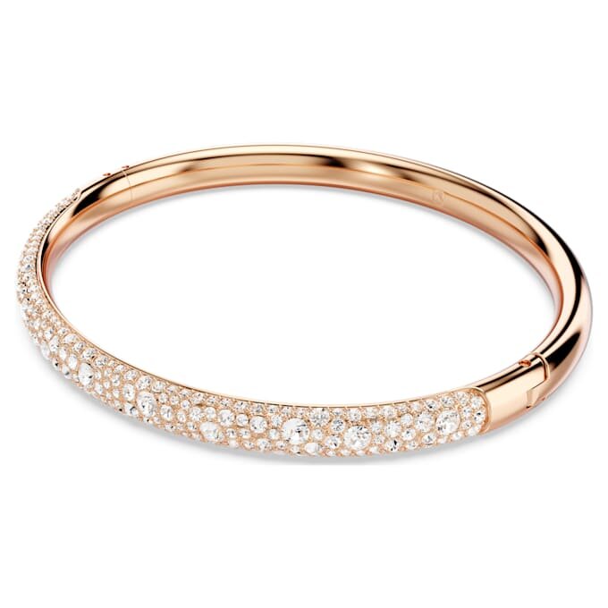 Sublima Bangle Snow Pavé, White, Rose Gold-Tone Plated Sublima Bangle Snow Pavé, White, Rose Gold-Tone Plated