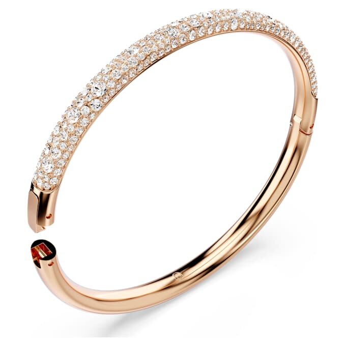 Sublima Bangle Snow Pavé, White, Rose Gold-Tone Plated Sublima Bangle Snow Pavé, White, Rose Gold-Tone Plated