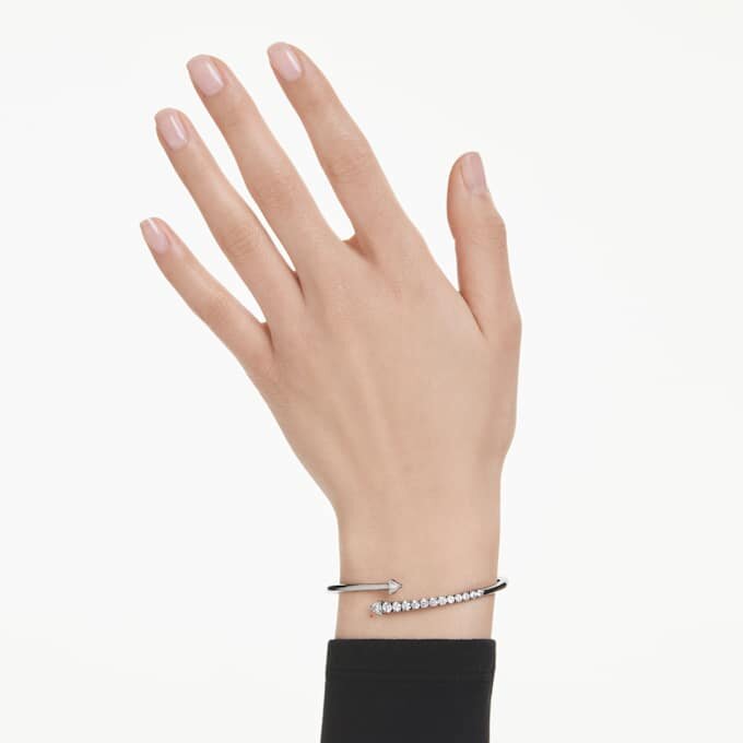 Sublima Bangle White, Ruthenium Plated Sublima Bangle White, Ruthenium Plated