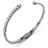 Sublima Bangle White, Ruthenium Plated Sublima Bangle White, Ruthenium Plated
