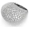 Sublima Cocktail Ring Large, White, Rhodium Plated Sublima Cocktail Ring Large, White, Rhodium Plated