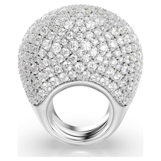 Sublima Cocktail Ring Large, White, Rhodium Plated Sublima Cocktail Ring Large, White, Rhodium Plated