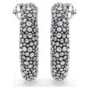 Sublima Hoop Earrings Mixed Round Cuts, White, Rhodium Plated Sublima Hoop Earrings Mixed Round Cuts, White, Rhodium Plated