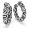 Sublima Hoop Earrings Mixed Round Cuts, White, Rhodium Plated Sublima Hoop Earrings Mixed Round Cuts, White, Rhodium Plated