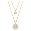 Sublima Layered Pendant White, Gold-Tone Plated