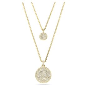 Sublima Layered Pendant White, Gold-Tone Plated