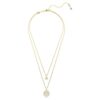 Sublima Layered Pendant White, Gold-Tone Plated