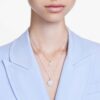 Sublima Layered Pendant White, Rhodium Plated