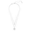 Sublima Layered Pendant White, Rhodium Plated