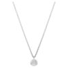 Sublima Layered Pendant White, Rhodium Plated