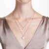 Sublima Layered Pendant White, Rose Gold-Tone Plated Sublima Layered Pendant White, Rose Gold-Tone Plated