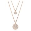 Sublima Layered Pendant White, Rose Gold-Tone Plated Sublima Layered Pendant White, Rose Gold-Tone Plated