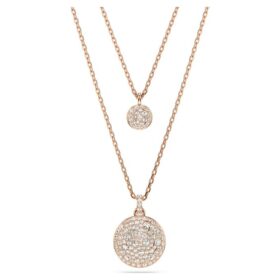 Sublima Layered Pendant White, Rose Gold-Tone Plated