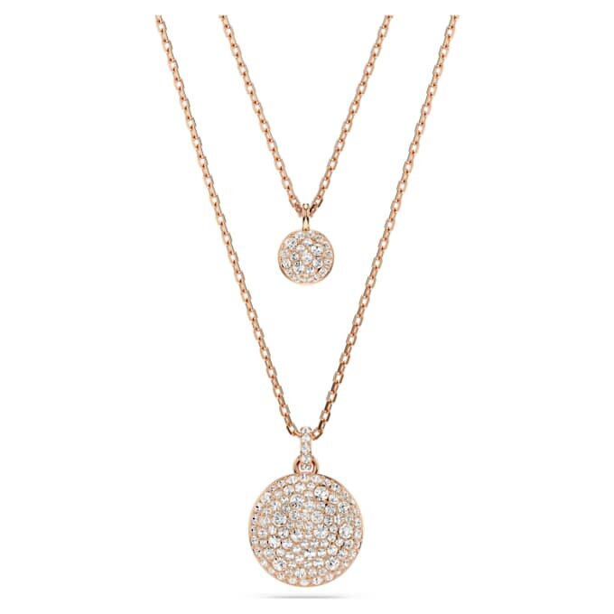 Sublima Layered Pendant White, Rose Gold-Tone Plated Sublima Layered Pendant White, Rose Gold-Tone Plated
