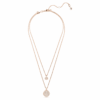 Sublima Layered Pendant White, Rose Gold-Tone Plated Sublima Layered Pendant White, Rose Gold-Tone Plated