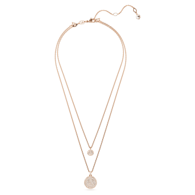 Sublima Layered Pendant White, Rose Gold-Tone Plated Sublima Layered Pendant White, Rose Gold-Tone Plated