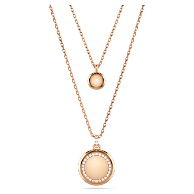 Sublima Layered Pendant White, Rose Gold-Tone Plated Sublima Layered Pendant White, Rose Gold-Tone Plated