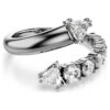 Sublima Open Ring Mixed Cuts, White, Ruthenium Plated Sublima Open Ring Mixed Cuts, White, Ruthenium Plated