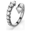 Sublima Open Ring Mixed Cuts, White, Ruthenium Plated Sublima Open Ring Mixed Cuts, White, Ruthenium Plated