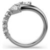 Sublima Open Ring Mixed Cuts, White, Ruthenium Plated Sublima Open Ring Mixed Cuts, White, Ruthenium Plated