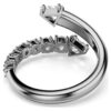 Sublima Open Ring Mixed Cuts, White, Ruthenium Plated Sublima Open Ring Mixed Cuts, White, Ruthenium Plated