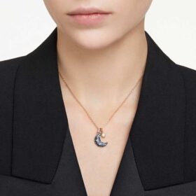 Sublima Pendant Crystal Pearl, Moon, Multicolored, Rose Gold-Tone Plated