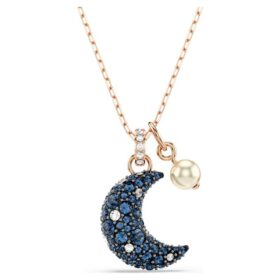 Sublima Pendant Crystal Pearl, Moon, Multicolored, Rose Gold-Tone Plated