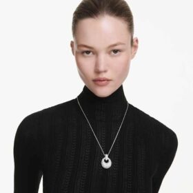 Sublima Pendant White, Rhodium Plated