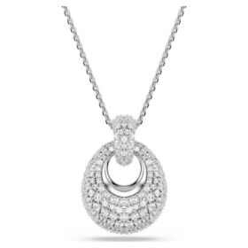 Sublima Pendant White, Rhodium Plated