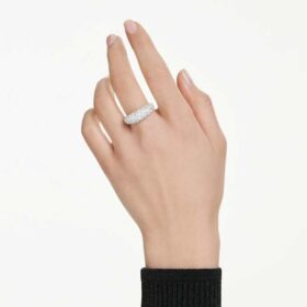Sublima Ring White, Rhodium Plated