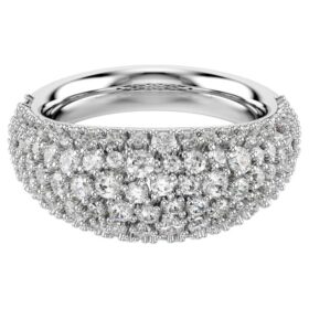 Sublima Ring White, Rhodium Plated