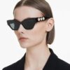 Sunglasses Cat-Eye Shape, Black Sunglasses Cat-Eye Shape, Black