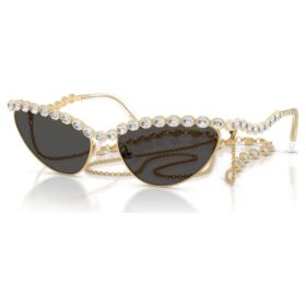 Sunglasses Cat-Eye Shape, Chain, Gray