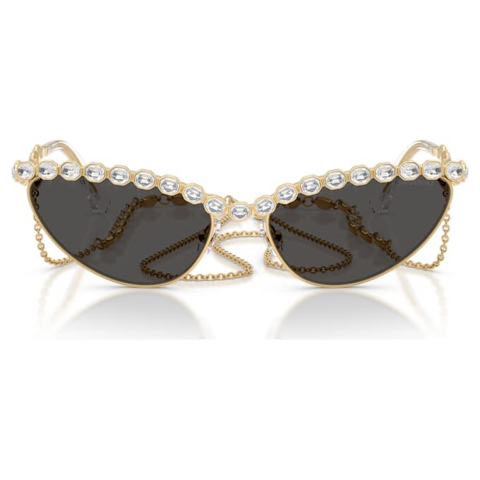 Sunglasses Cat-Eye Shape, Chain, Gray Sunglasses Cat-Eye Shape, Chain, Gray