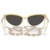 Sunglasses Cat-Eye Shape, Chain, Gray Sunglasses Cat-Eye Shape, Chain, Gray