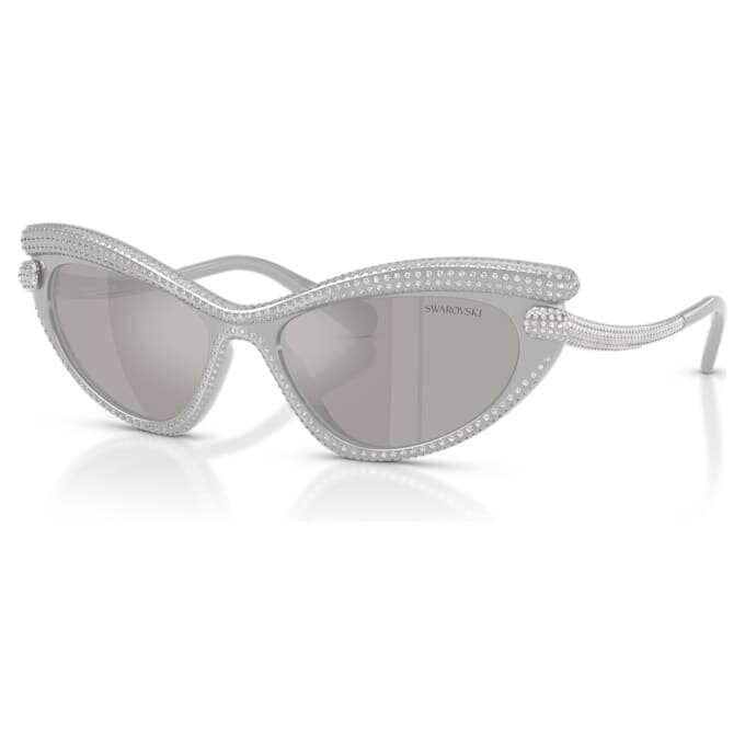 Sunglasses Cat-Eye Shape, Silver Tone Sunglasses Cat-Eye Shape, Silver Tone