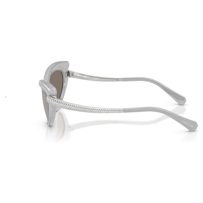 Sunglasses Cat-Eye Shape, Silver Tone Sunglasses Cat-Eye Shape, Silver Tone