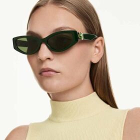 Sunglasses Cat-Eye Shape, Sk6045, Green