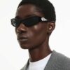 Sunglasses Cat-Eye Shape, Sk6046, Black Sunglasses Cat-Eye Shape, Sk6046, Black