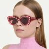 Sunglasses Cat-Eye Shape, Sk6060, Red