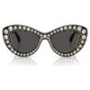 Sunglasses Cat-Eye Shape, Sk6060, Silver Tone Sunglasses Cat-Eye Shape, Sk6060, Silver Tone