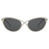 Sunglasses Cat-Eye Shape, Sk7025, Silver Tone Sunglasses Cat-Eye Shape, Sk7025, Silver Tone