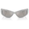 Sunglasses Mask Shape, Sk6027, Silver Tone
