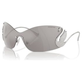 Sunglasses Mask, Swan, Sk7020, Silver Tone