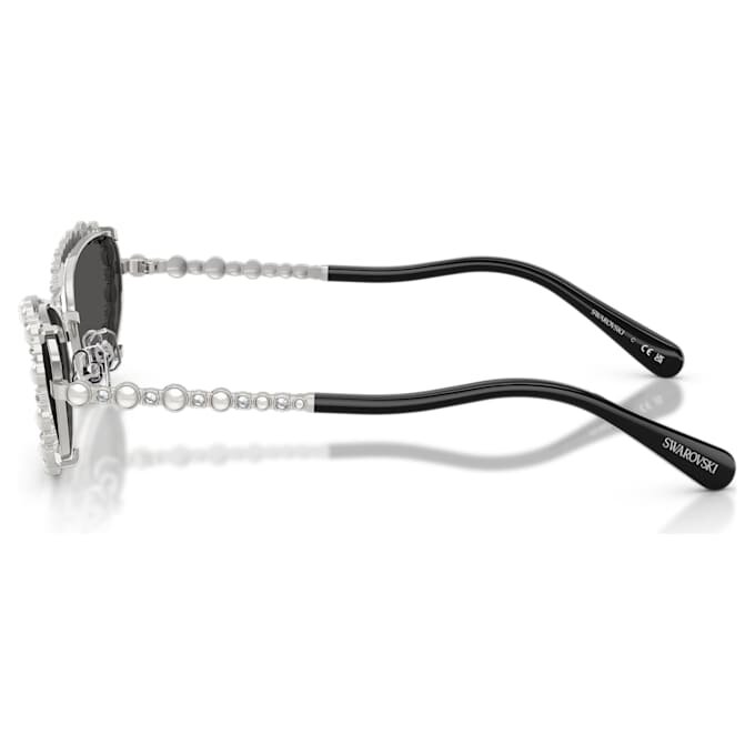 Sunglasses Oval Shape, 2 in 1 Clip-On, Sk7044, Silver Tone Sunglasses Oval Shape, 2 in 1 Clip-On, Sk7044, Silver Tone